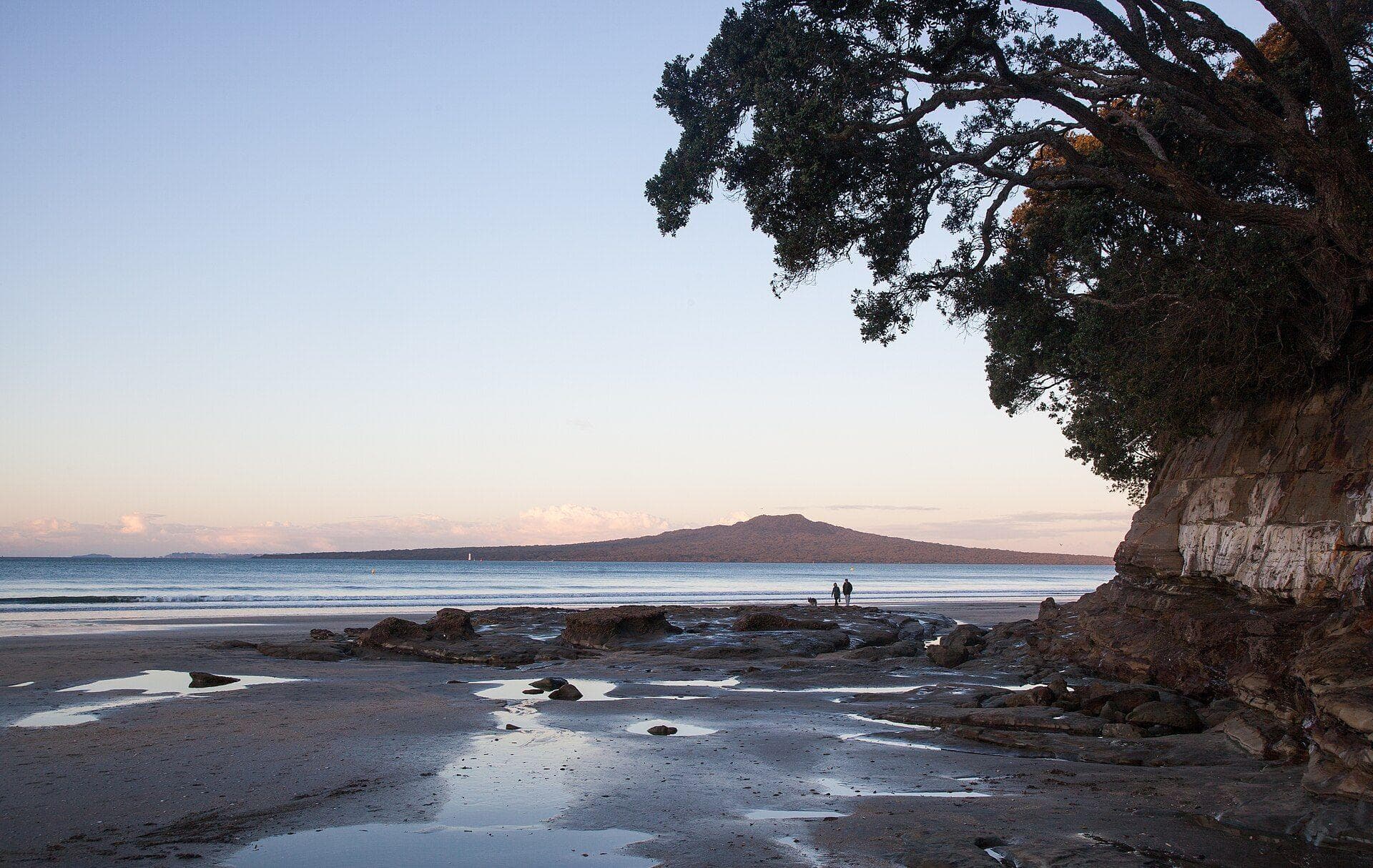 Takapuna Beach looking out to Rangitoto Island